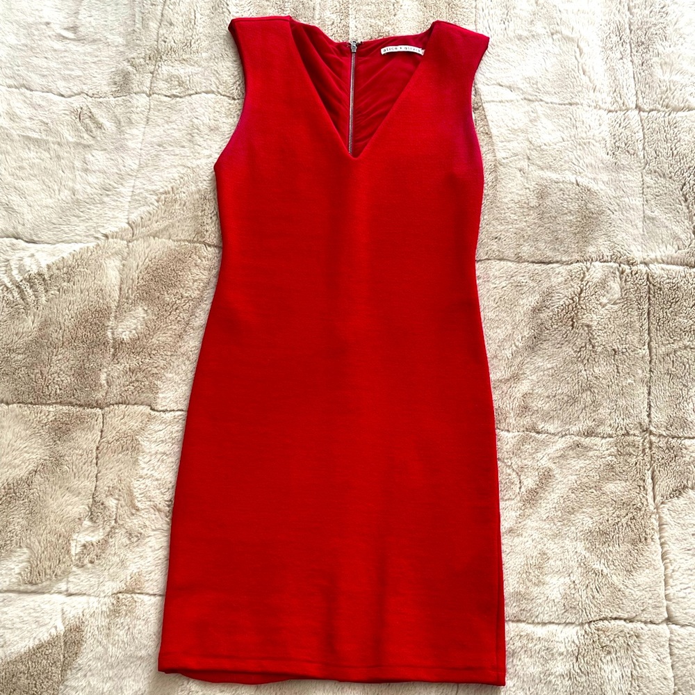 Alice and Olivia red mini dress